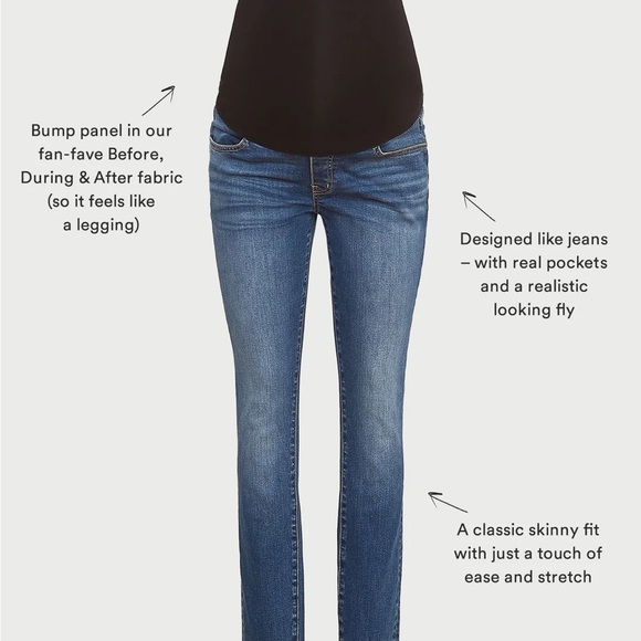 The Over The Bump Slim Maternity Jean - Picture 3 of 4